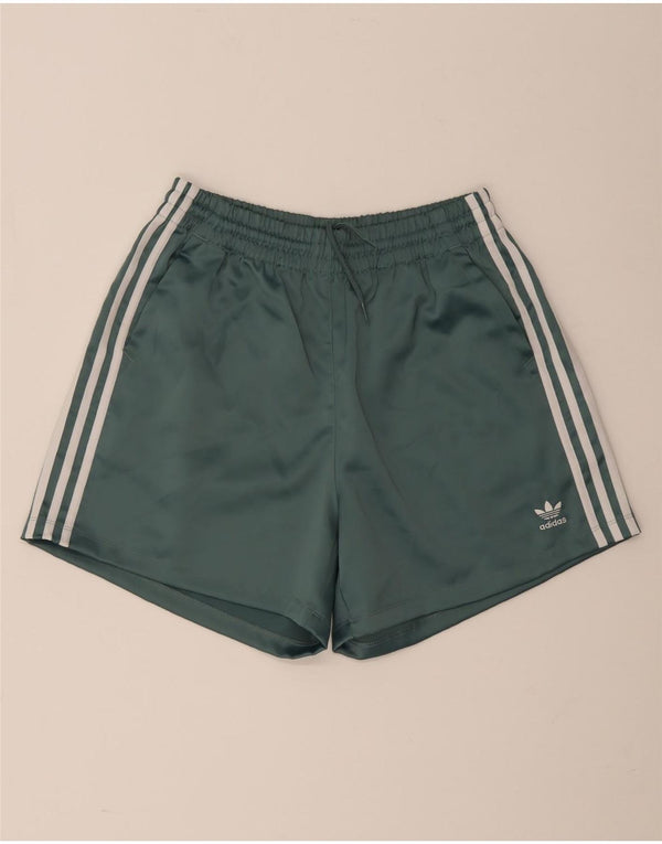 Pantaloncini sportivi Adidas da donna UK 14 poliestere verde medio