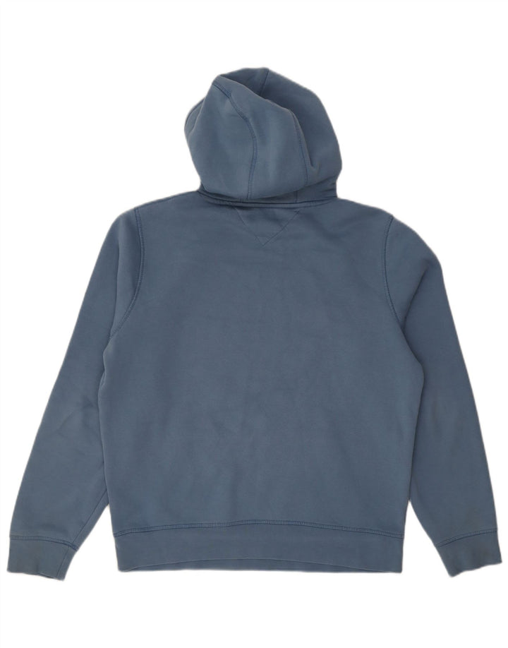 Maglione con cappuccio grafico da uomo Tommy Hilfiger in cotone blu medio