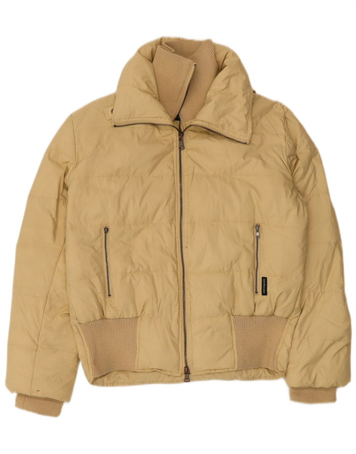 Giacca imbottita da donna Calvin Klein Jeans UK 14 Poliestere beige medio