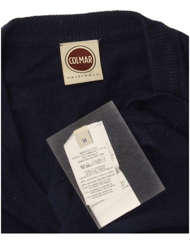 Maglione maglione con scollo a V da donna Colmar UK 14 Lana blu navy media