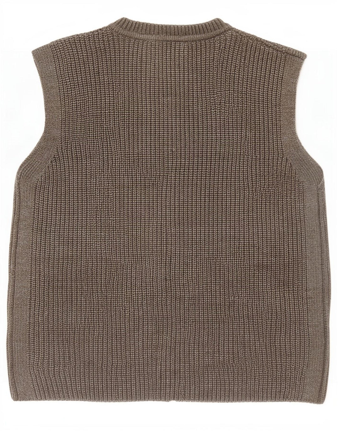Maglione cardigan senza maniche da donna Marks & Spencer UK 10 piccolo grigio