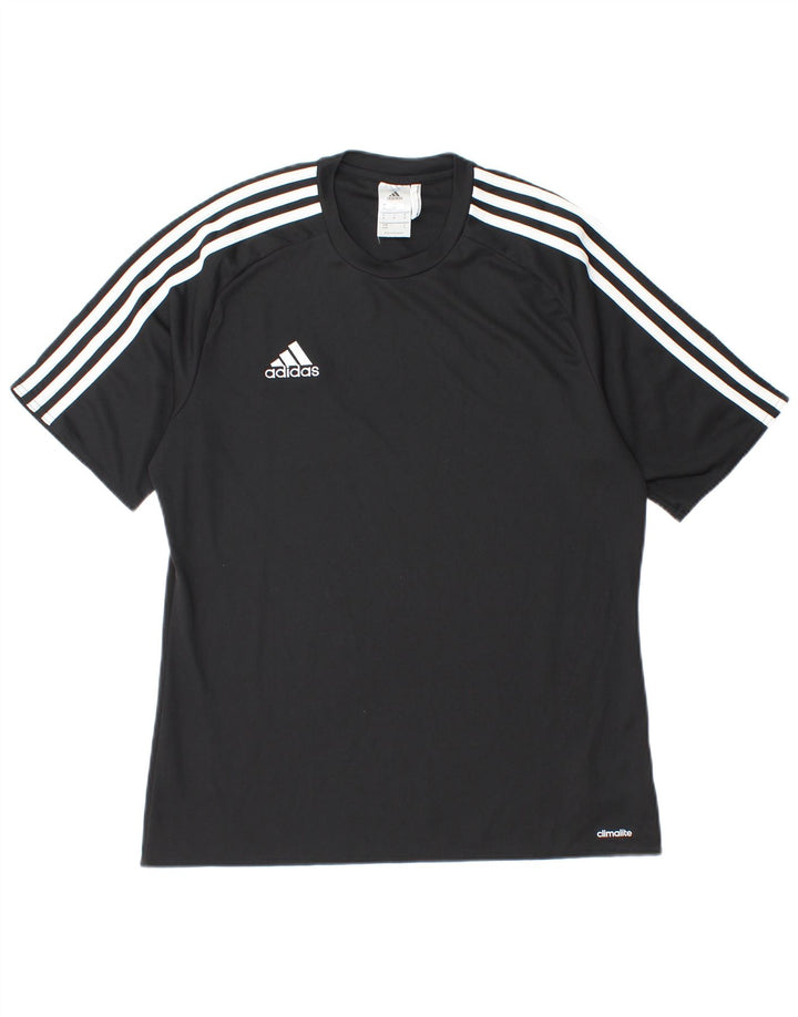 T-shirt Adidas Climalite da uomo, media, in poliestere nero