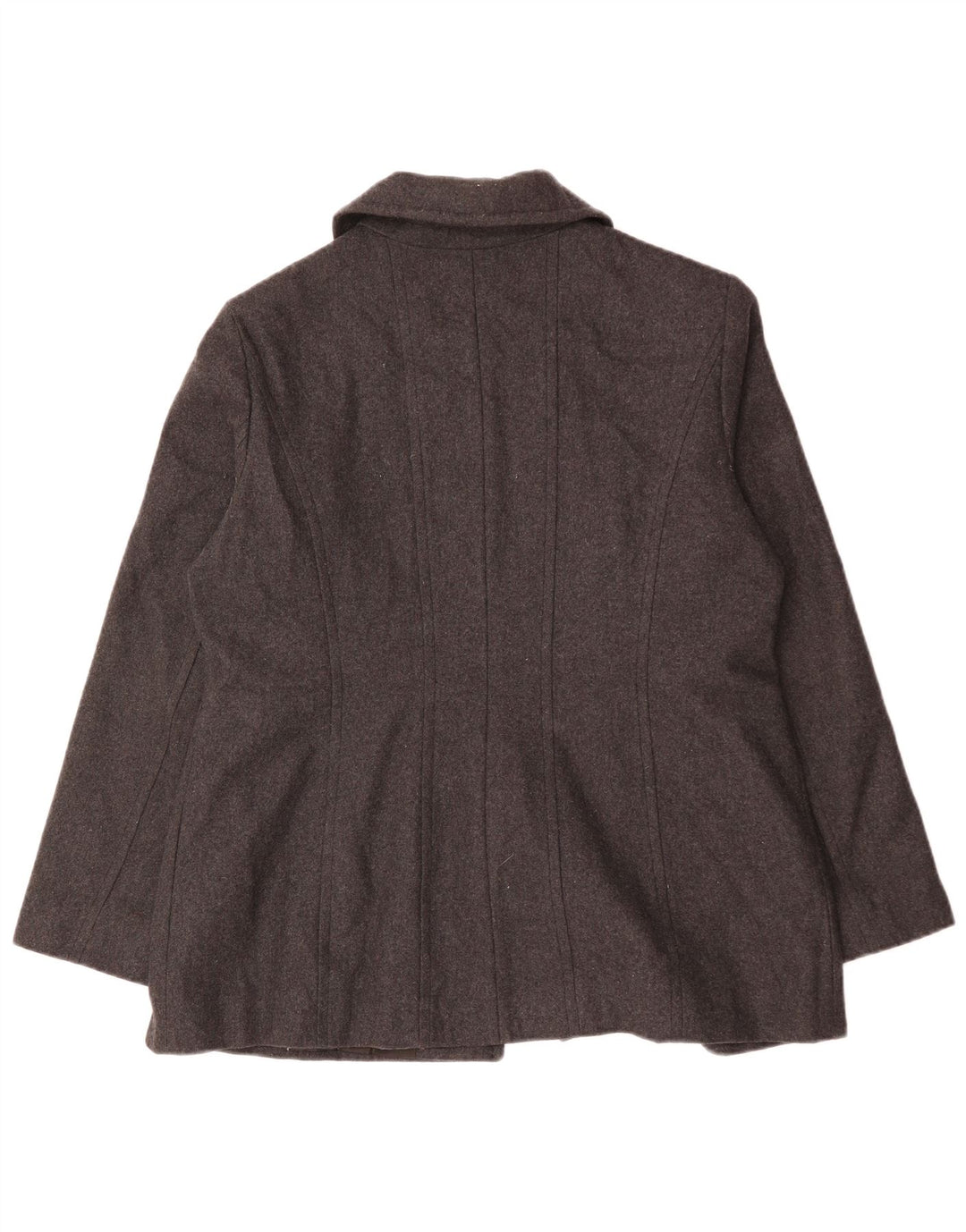 Cappotto da donna London Fog UK 18 XL in lana grigia