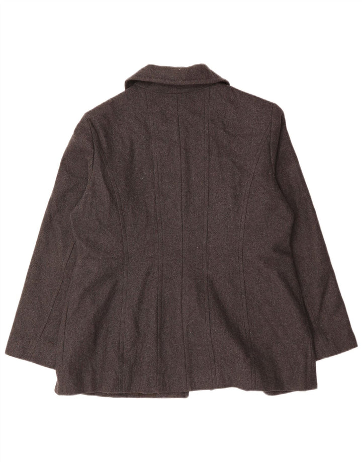 Cappotto da donna London Fog UK 18 XL in lana grigia