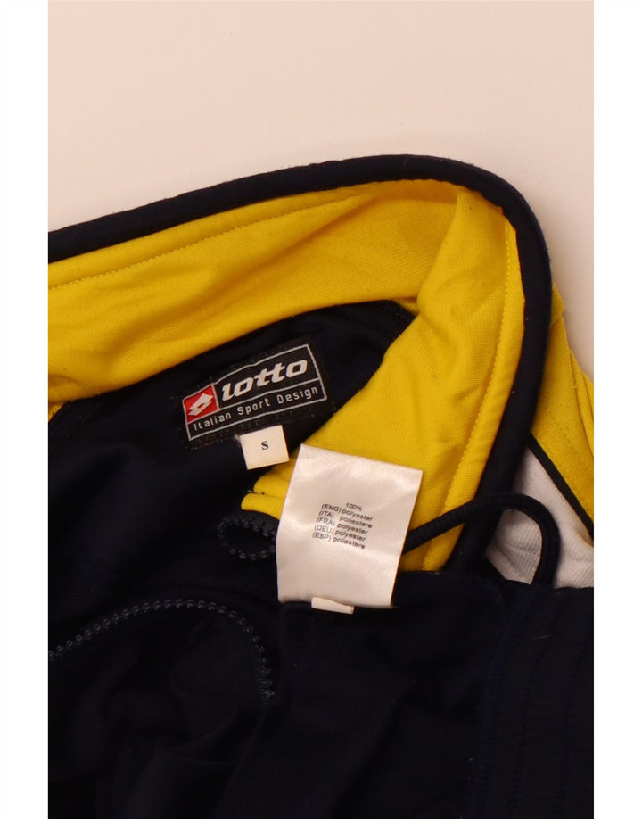 Giacca da tuta da uomo LOTTO piccola in poliestere color block blu navy