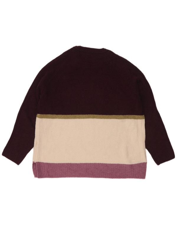 Maglione maglione girocollo da donna Marks & Spencer UK 16 grande viola