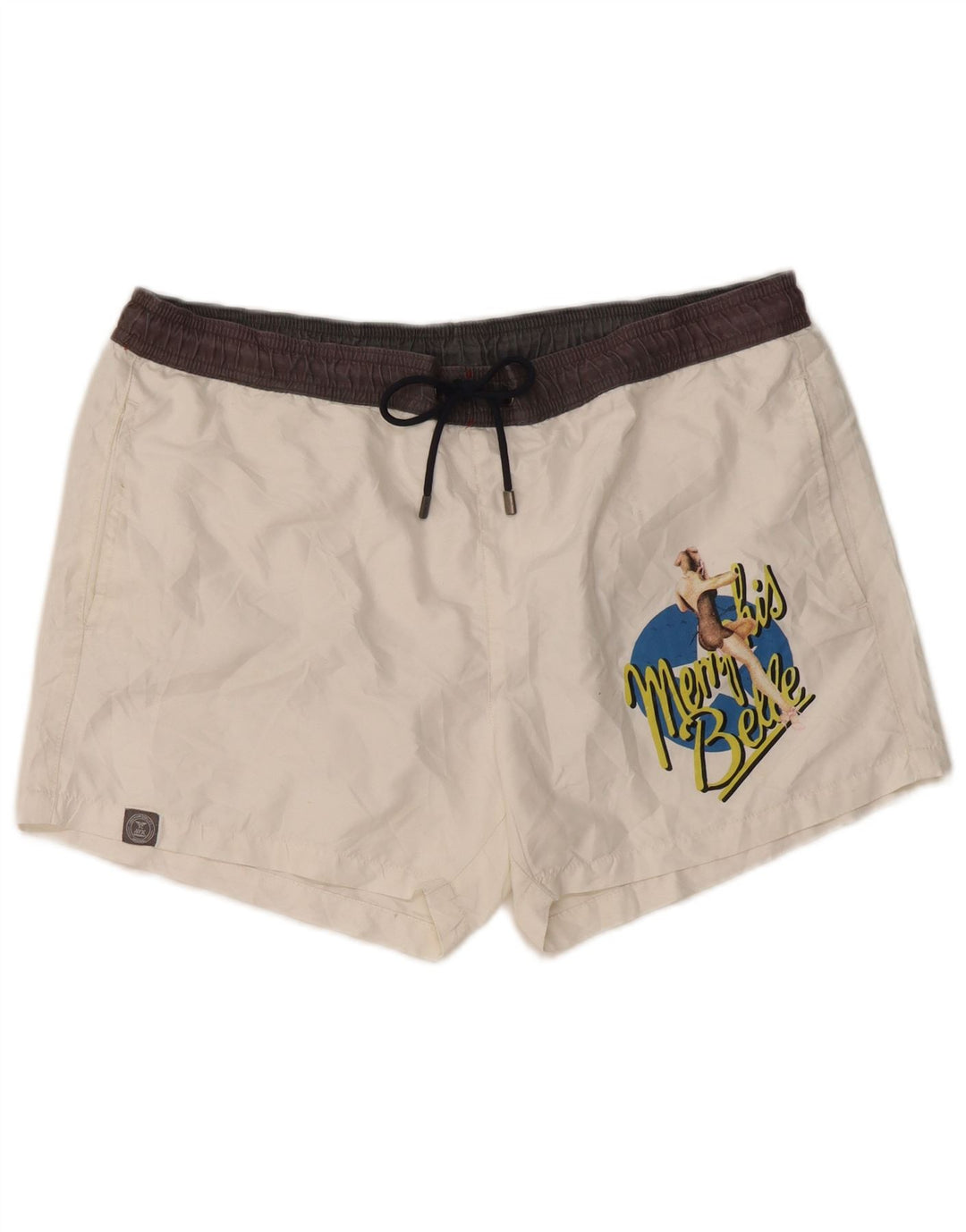 Pantaloncini da bagno grafici da uomo AVIREX XL poliestere bianco