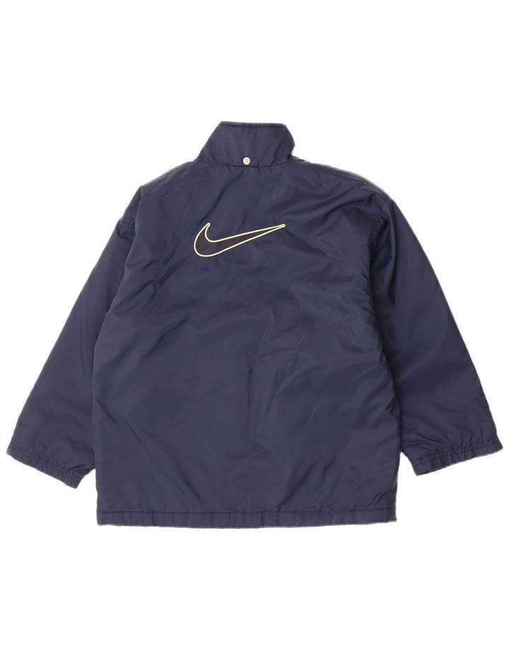 Giacca a vento Nike da ragazzo Swoosh Graphic 8-9 anni piccola in nylon blu navy