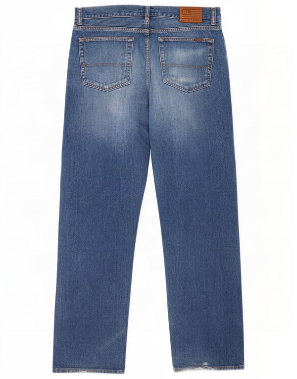 Jeans dritti da uomo Polo Ralph Lauren W36 L34 cotone blu