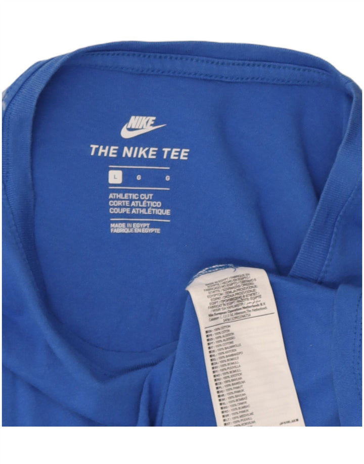 T-shirt Nike da uomo dal taglio atletico, taglia grande, in cotone blu
