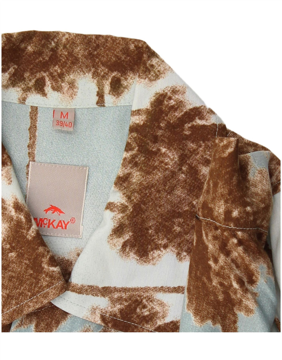 MCKAY Camicia hawaiana a maniche corte da uomo taglia 39/40 blu medio
