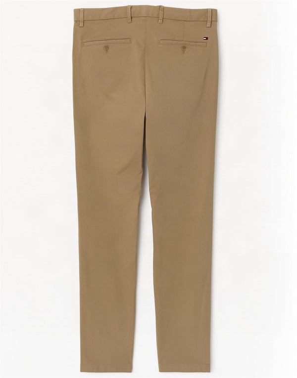 Pantaloni chino slim da uomo Tommy Hilfiger W34 L32 cotone beige