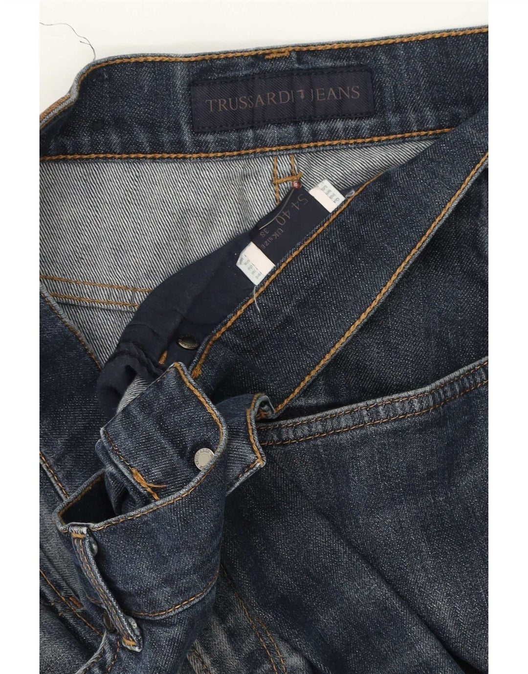Jeans Trussardi Uomo Tapered W38 L29 Blu Cotone