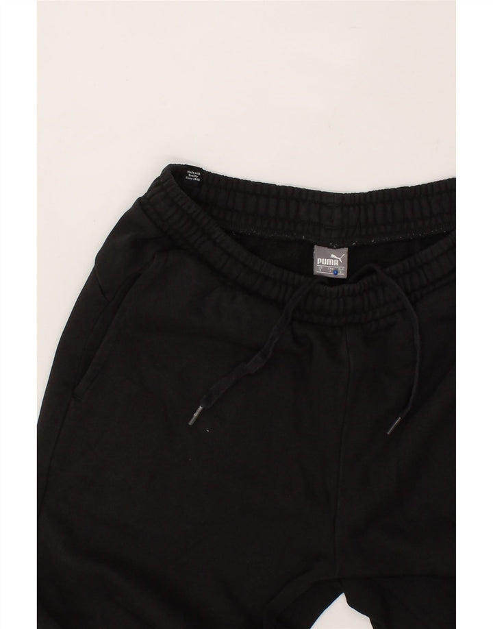 PUMA Mens Graphic Tracksuit Trousers Joggers Small  Black Vintage Puma and Second-Hand Puma from Messina Hembry 