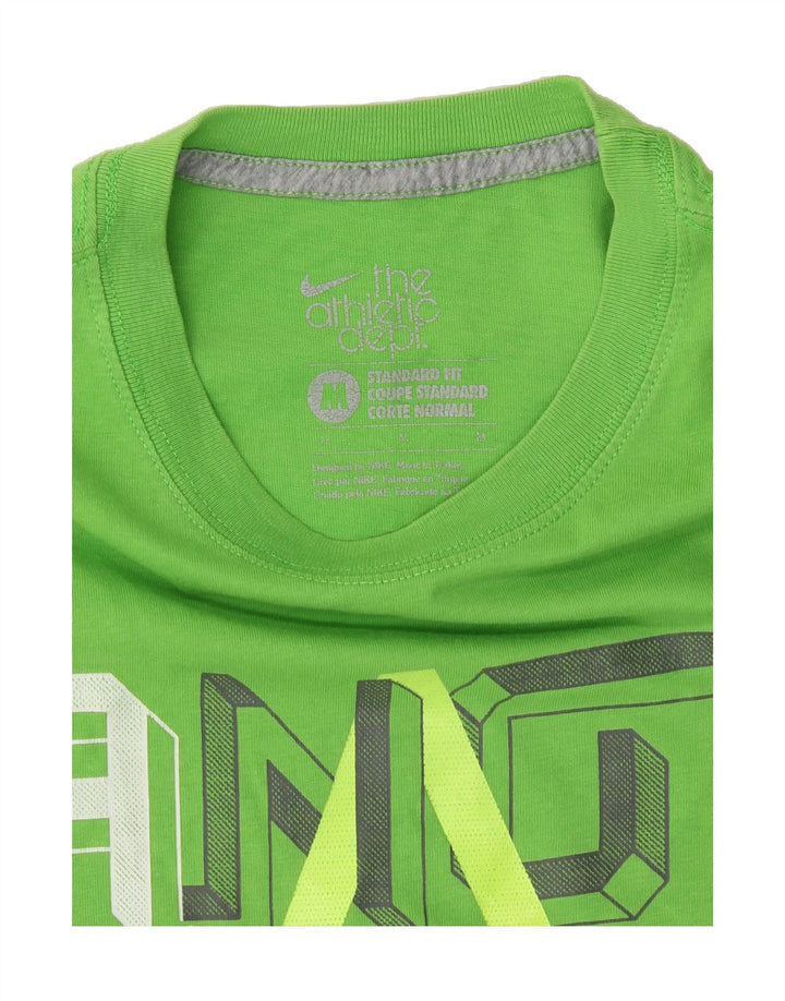 NIKE Mens Standard Fit Graphic T-Shirt Top Medium Green Vintage Nike and Second-Hand Nike from Messina Hembry 