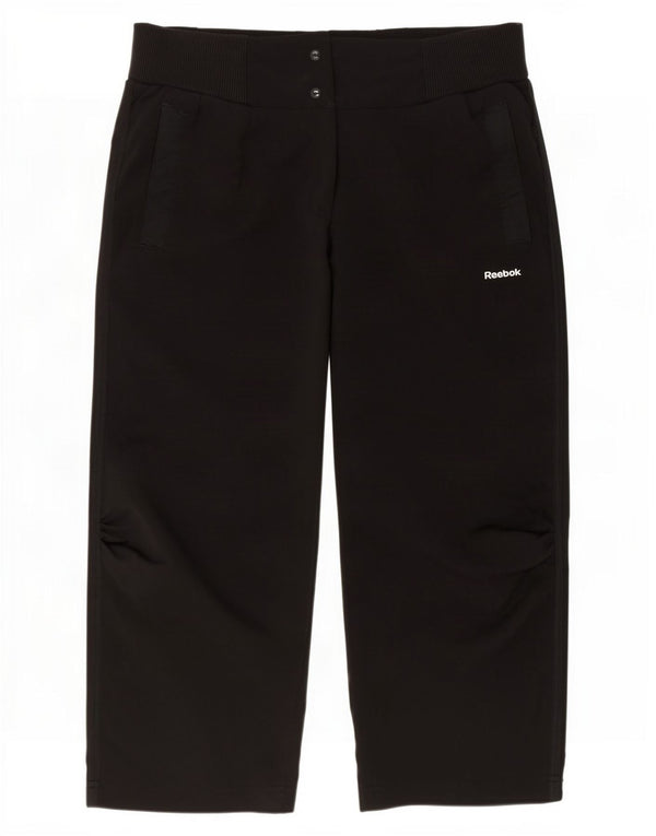 Pantaloncini Bermuda Reebok da donna UK 12 Medium W30 Poliestere nero