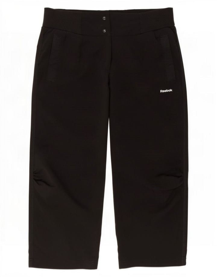 Pantaloncini Bermuda Reebok da donna UK 12 Medium W30 Poliestere nero