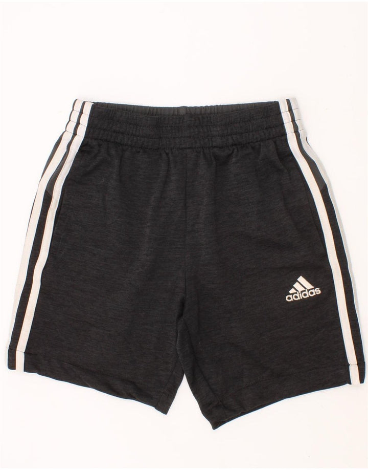 ADIDAS Boys Climalite Sport Shorts 7-8 Years Medium Grey Polyester Vintage Adidas and Second-Hand Adidas from Messina Hembry 