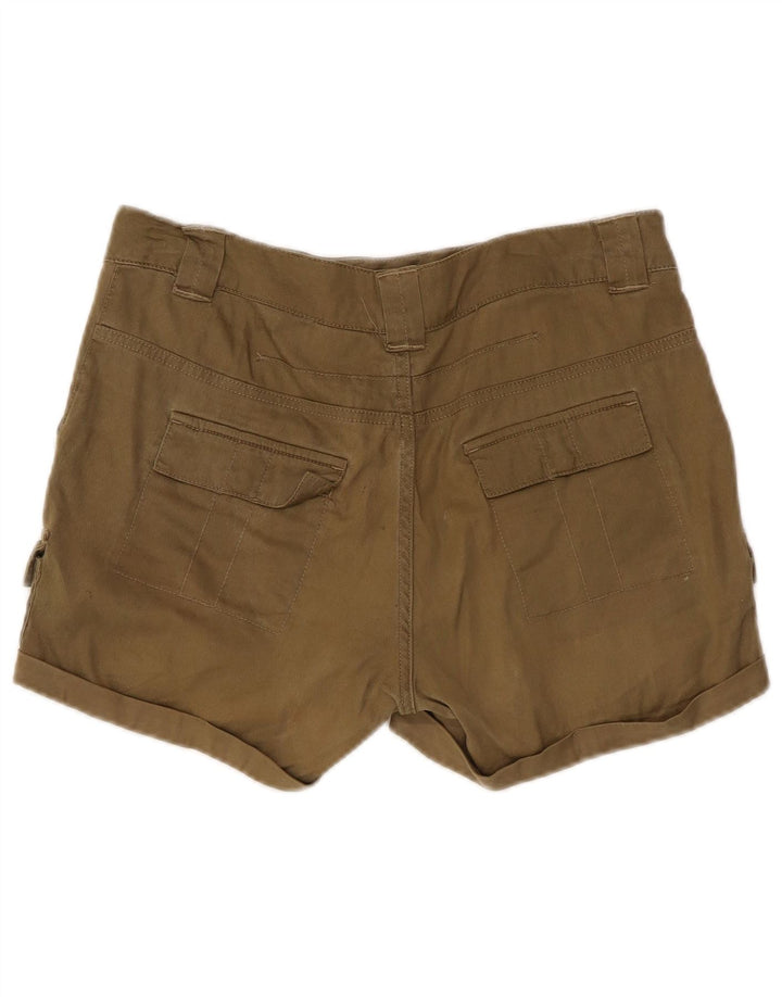 Pantaloncini cargo da donna Topshop UK 8 Small W30 Khaki Lyocell