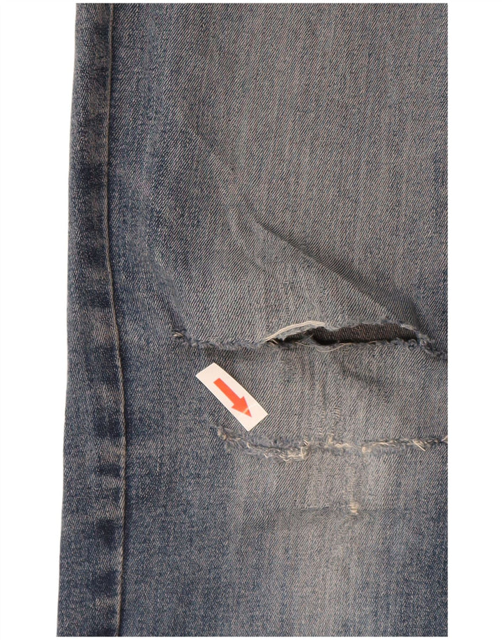 Jeans slim invecchiati da donna di Dack IT 46 Large W30 L29 cotone blu
