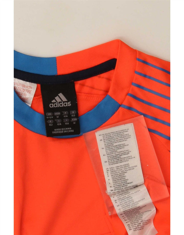 Maglietta Adidas Predator da ragazzo, 11-12 anni, in poliestere color block arancione
