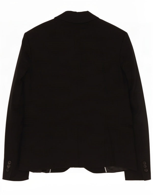 Giacca blazer a 1 bottone da donna Zara UK 14 grande nera