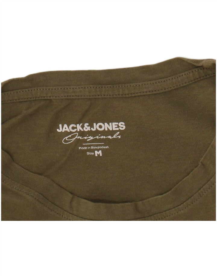 JACK & JONES T-shirt da uomo Top medio cotone kaki