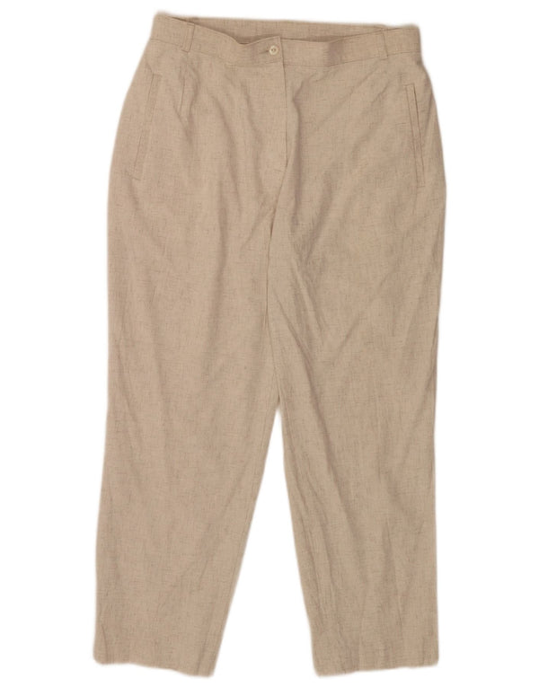 Pantaloni casual affusolati da donna Marks & Spencer UK 14 Medium W30 L26 Beige
