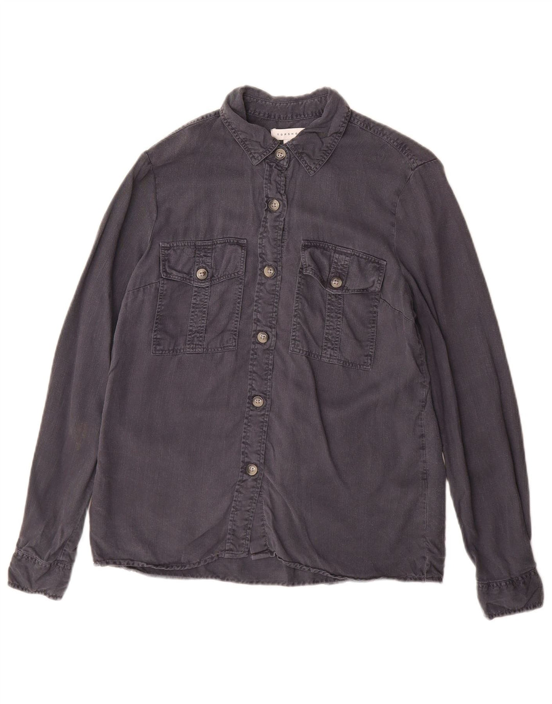 Camicia da donna Topshop UK 8 Small Tencel grigio