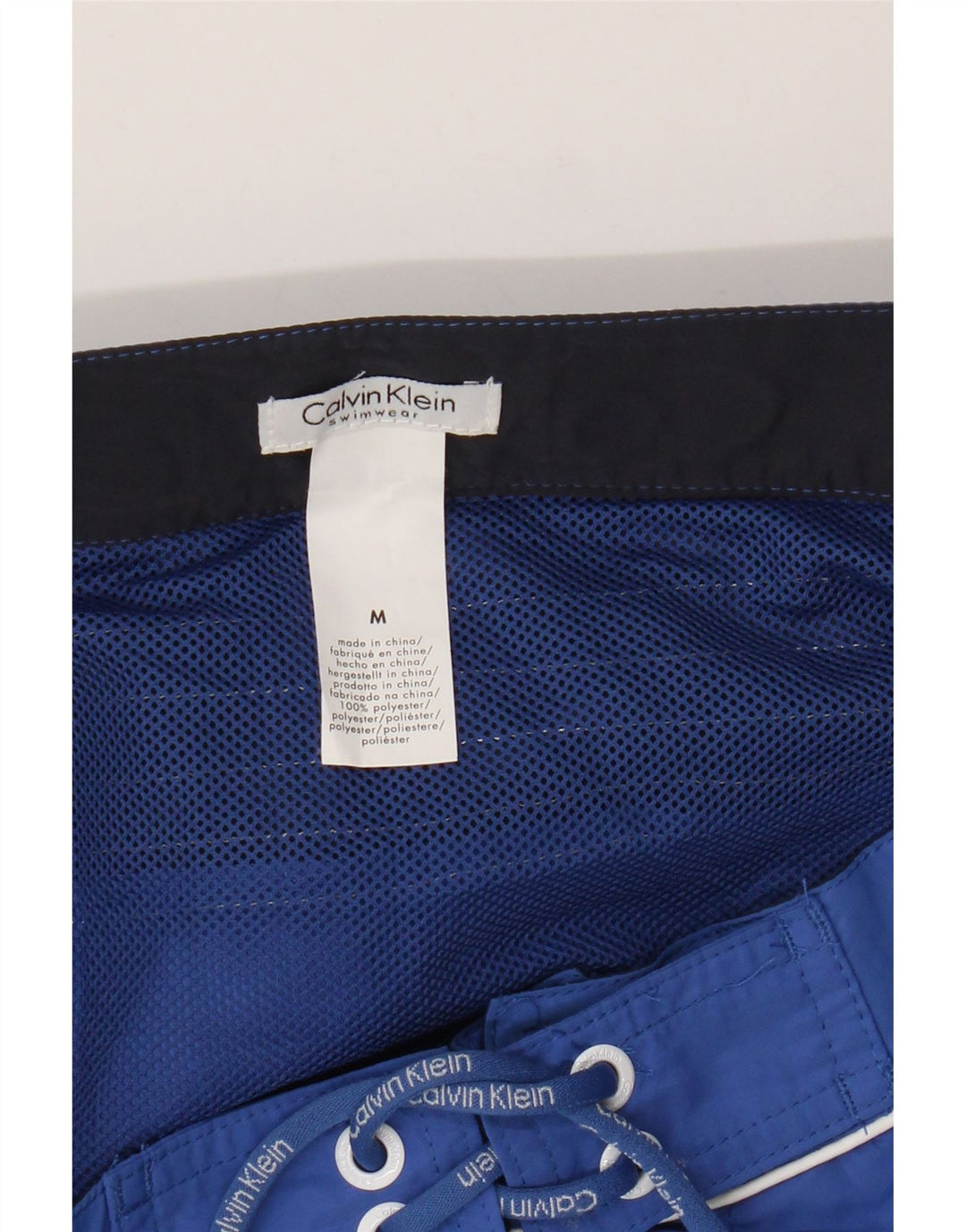 Pantaloncini da bagno da uomo Calvin Klein blu medio in poliestere