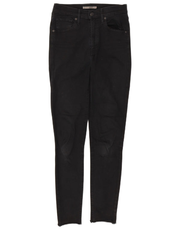 LEVI'S Jeans super skinny da donna con altezza del miglio W28 L29 cotone nero