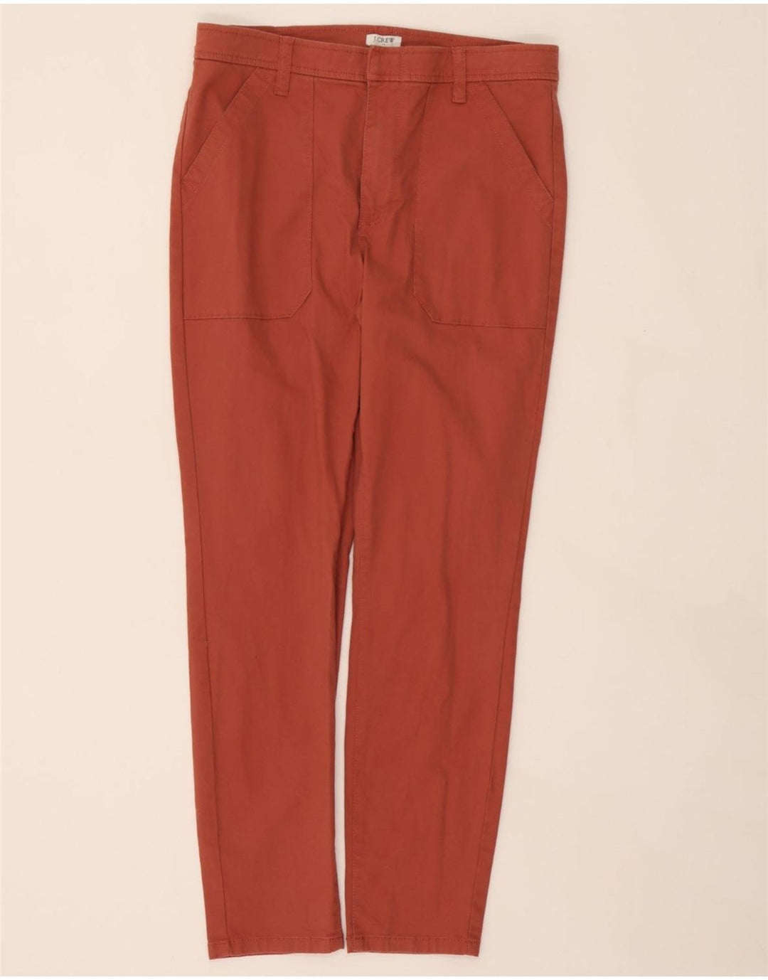 J. CREW Womens Slim Cropped Trousers W28 L27 Red Cotton Vintage J. Crew and Second-Hand J. Crew from Messina Hembry 