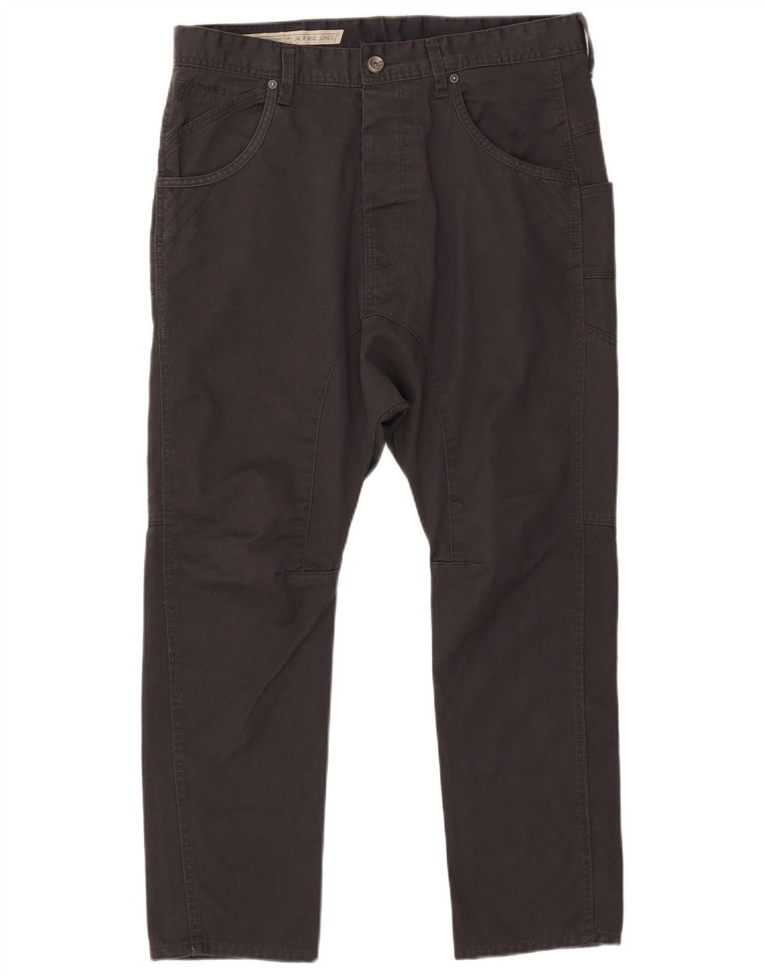 Pantaloni casual slim da uomo Jack & Jones W34 L25 poliestere nero