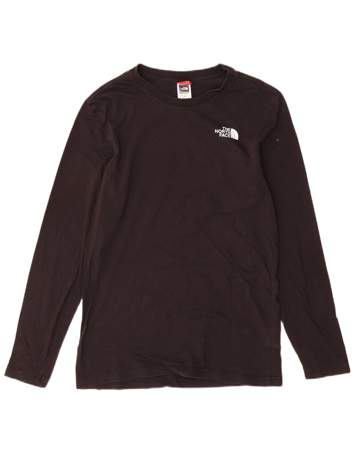 THE NORTH FACE Top grafico da uomo a maniche lunghe piccolo in cotone nero
