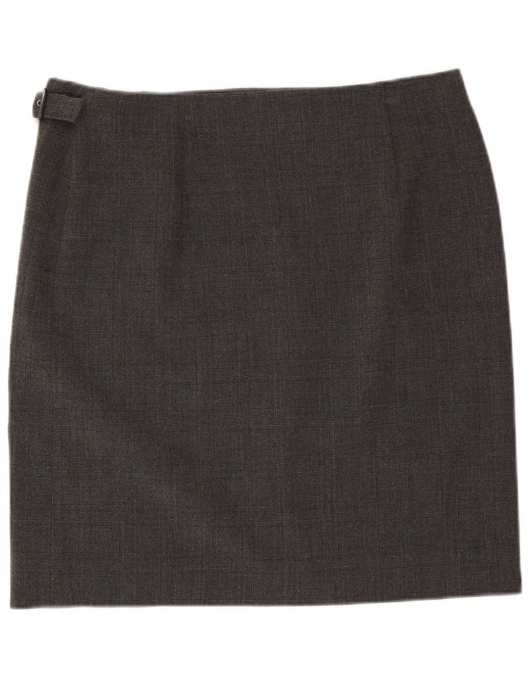 Gonna a portafoglio da donna Armani Jeans US 12 Large W34 Poliestere a quadri grigio