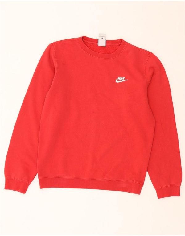 NIKE Felpa da uomo Maglione piccolo rosso in cotone