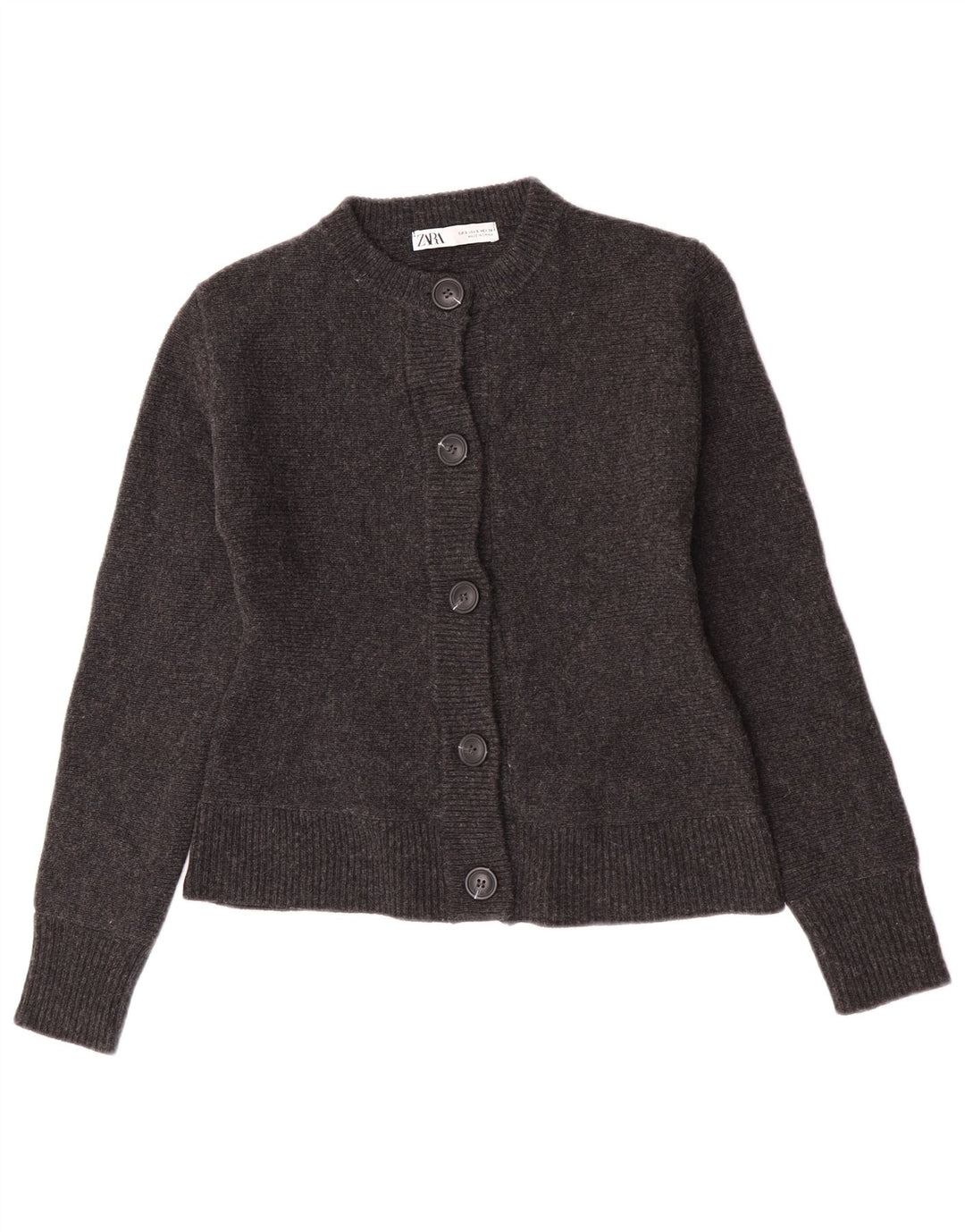 Maglione cardigan da donna Zara UK 10 piccolo grigio screziato