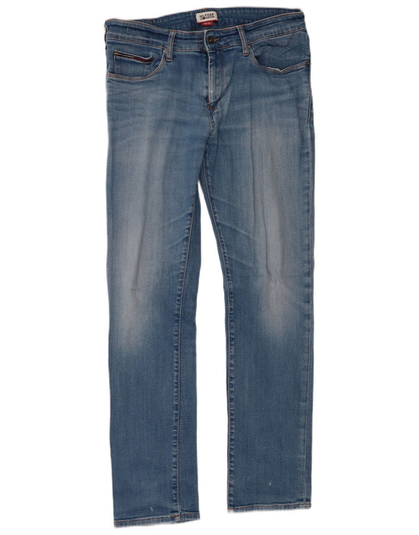 Jeans slim da uomo Tommy Hilfiger W34 L32 cotone blu