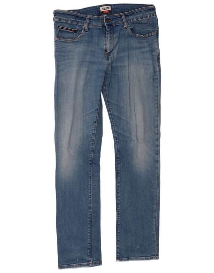 Jeans slim da uomo Tommy Hilfiger W34 L32 cotone blu