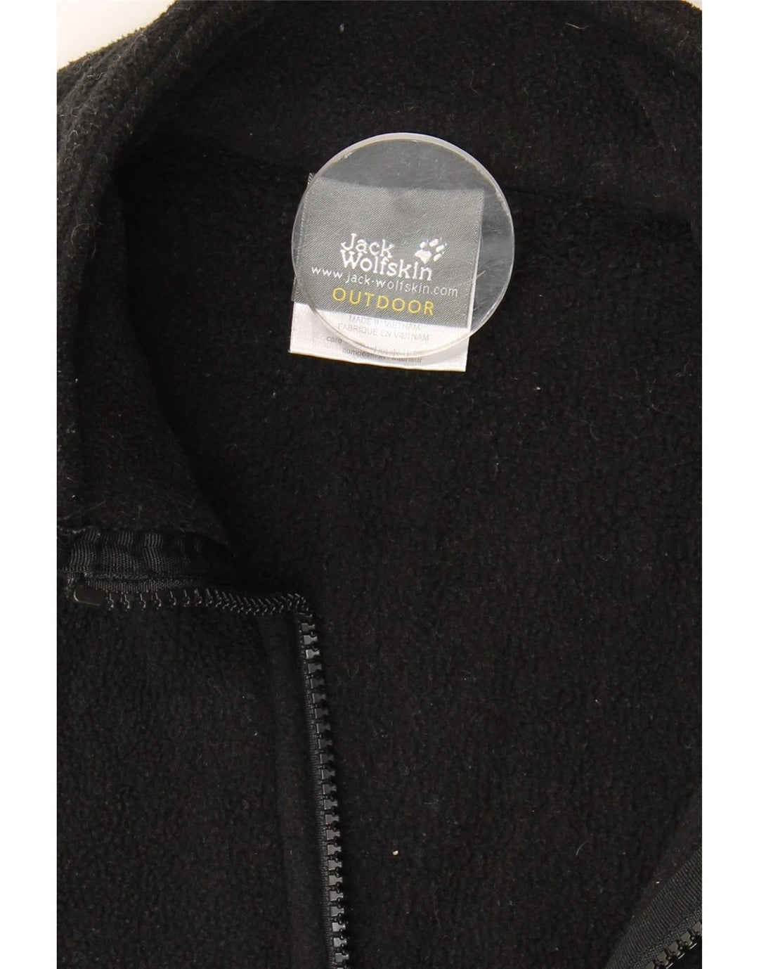Giacca in pile foderata da donna Jack Wolfskin UK 12/14 poliestere nero medio