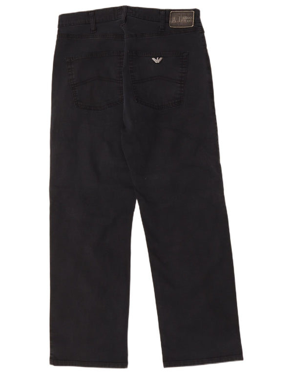 Jeans dritti da uomo Armani W32 L28 cotone nero