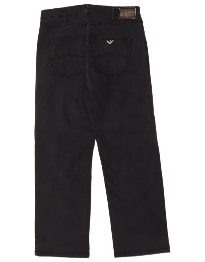 Jeans dritti da uomo Armani W32 L28 cotone nero
