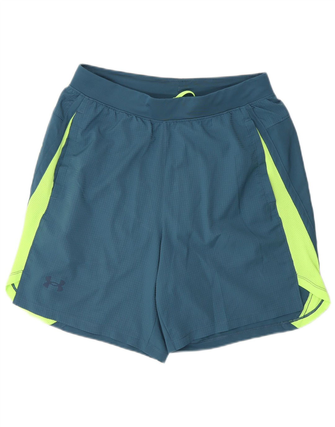 Pantaloncini sportivi da uomo Under Armour in poliestere color block blu medio