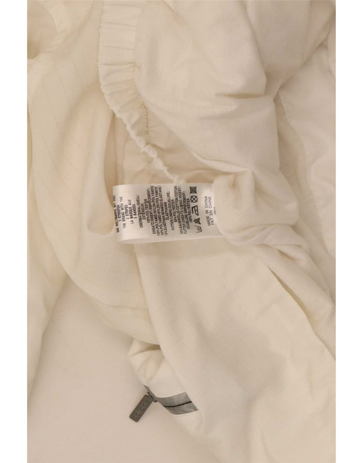 Giacca da ginnastica oversize da donna Adidas UK 10 Small Poliestere bianco