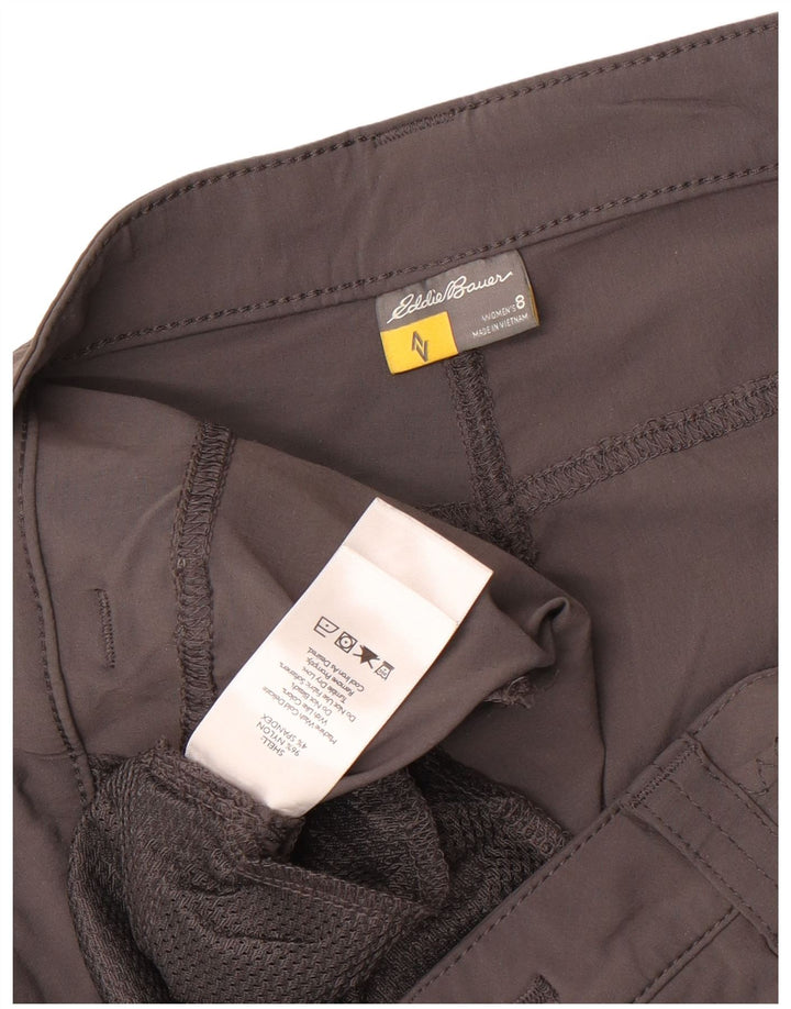 Pantaloncini cargo da donna Eddie Bauer US 8 Medium W32 Nylon grigio