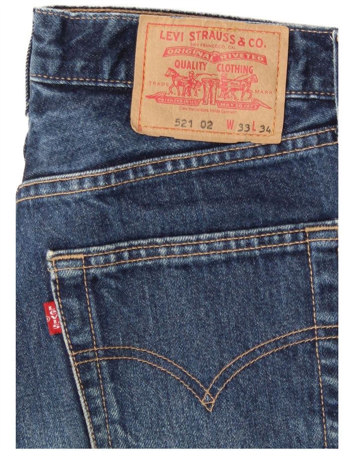 Levi's Uomo 521 Jeans dritti W33 L29 Cotone Blu