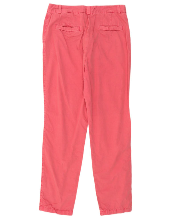 Pantaloni chino slim da donna Marks & Spencer UK 10 piccoli W30 L28 cotone rosa