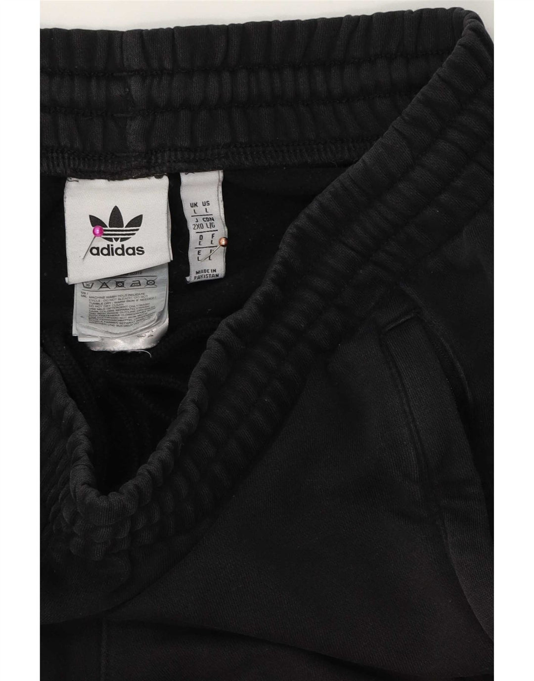 Pantaloncini sportivi da uomo Adidas grandi in cotone nero