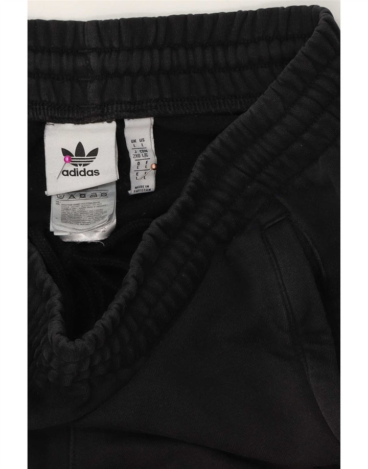 Pantaloncini sportivi da uomo Adidas grandi in cotone nero