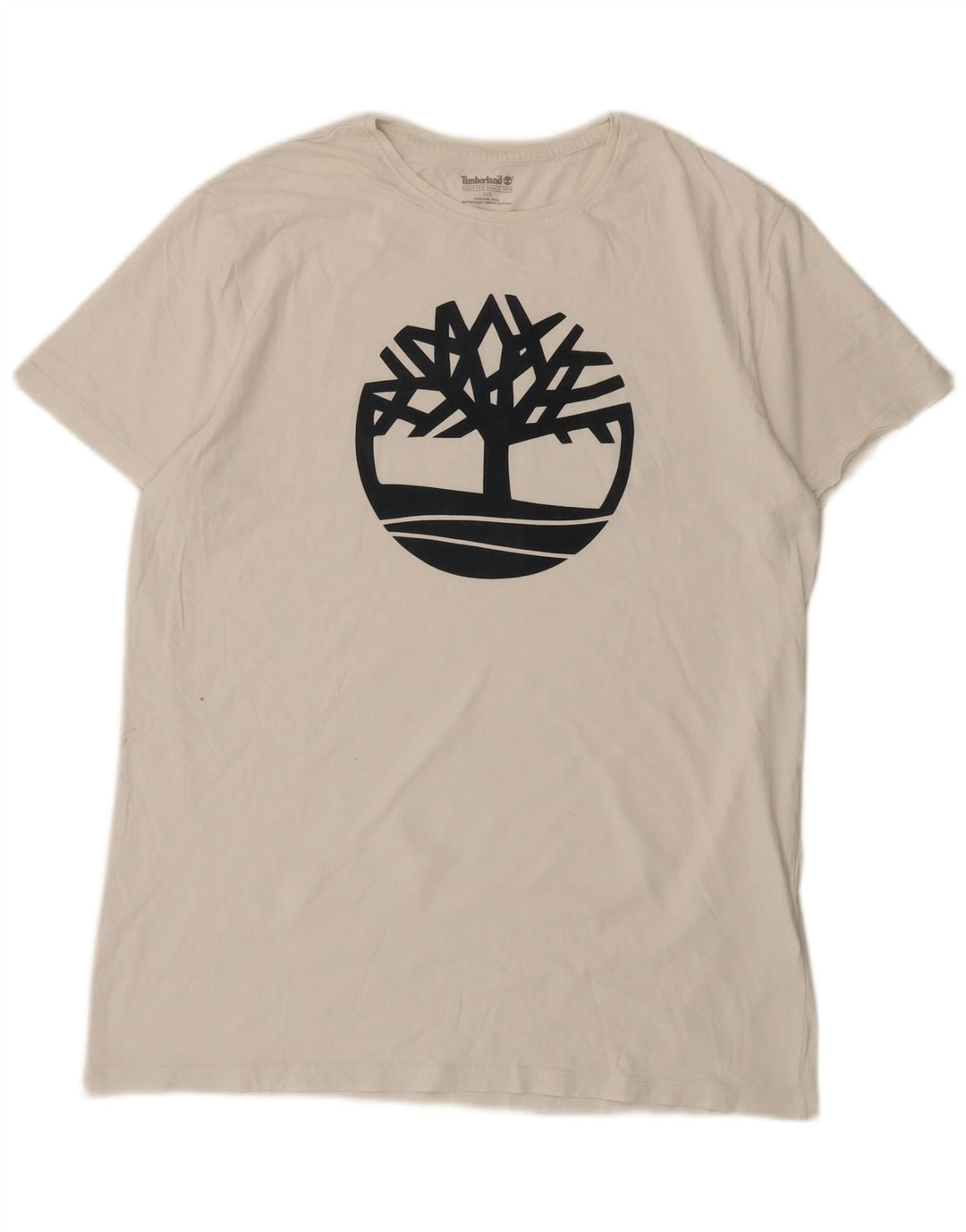 T-shirt grafica da uomo Timberland Top grande in cotone bianco